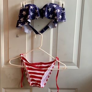 Red, white, and blue bikini